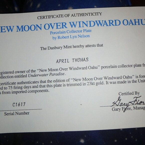 New Moon Over Woodwind Oahu by Robert Lyn Nelson 1991 - Picture 4 of 4